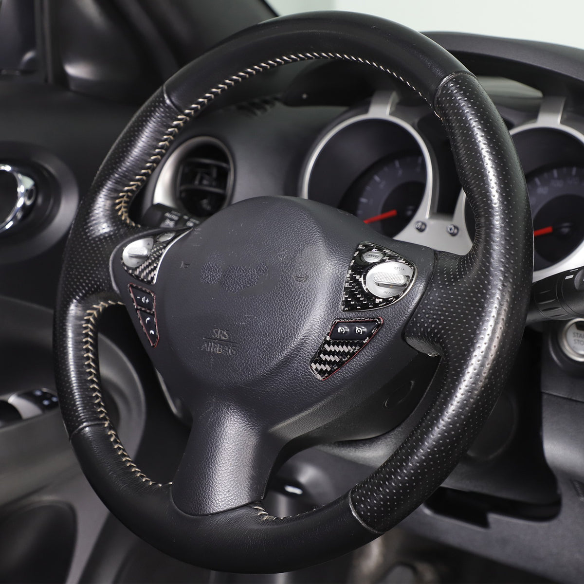 Soft Carbon Fiber Interior Center Console trim Sticker For Nissan Juke 2011-2019 82