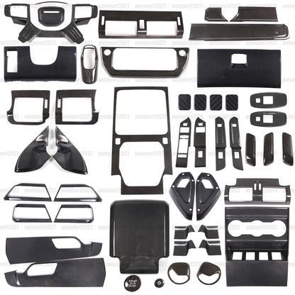 Real Dry Carbon Fiber Full Interior Trim Set For LR Defender 90 110 L663 20-23 1