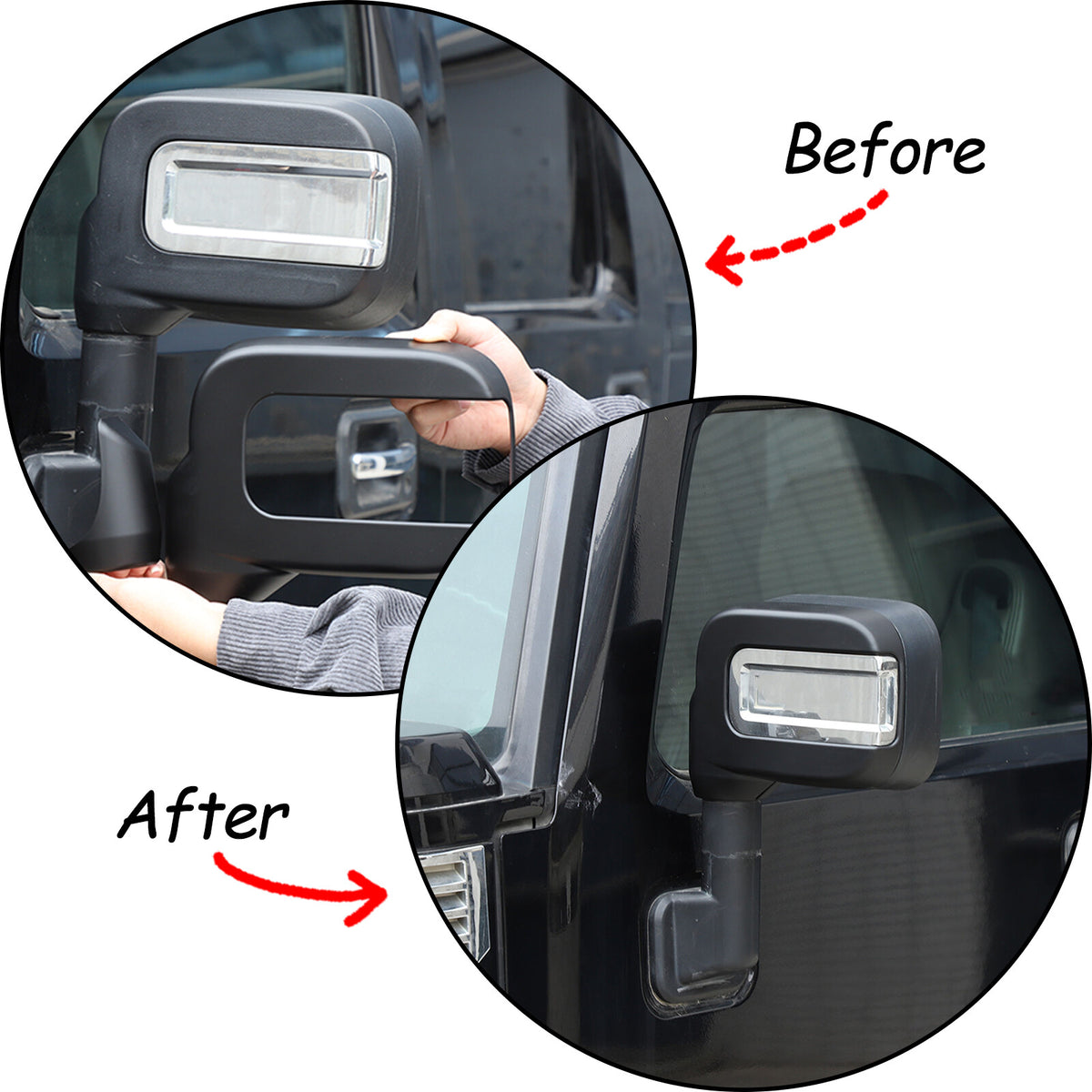 Matte Black Side Rear Exterior Door Mirror Cap Cover For Hummer H2 2003-09 US 19