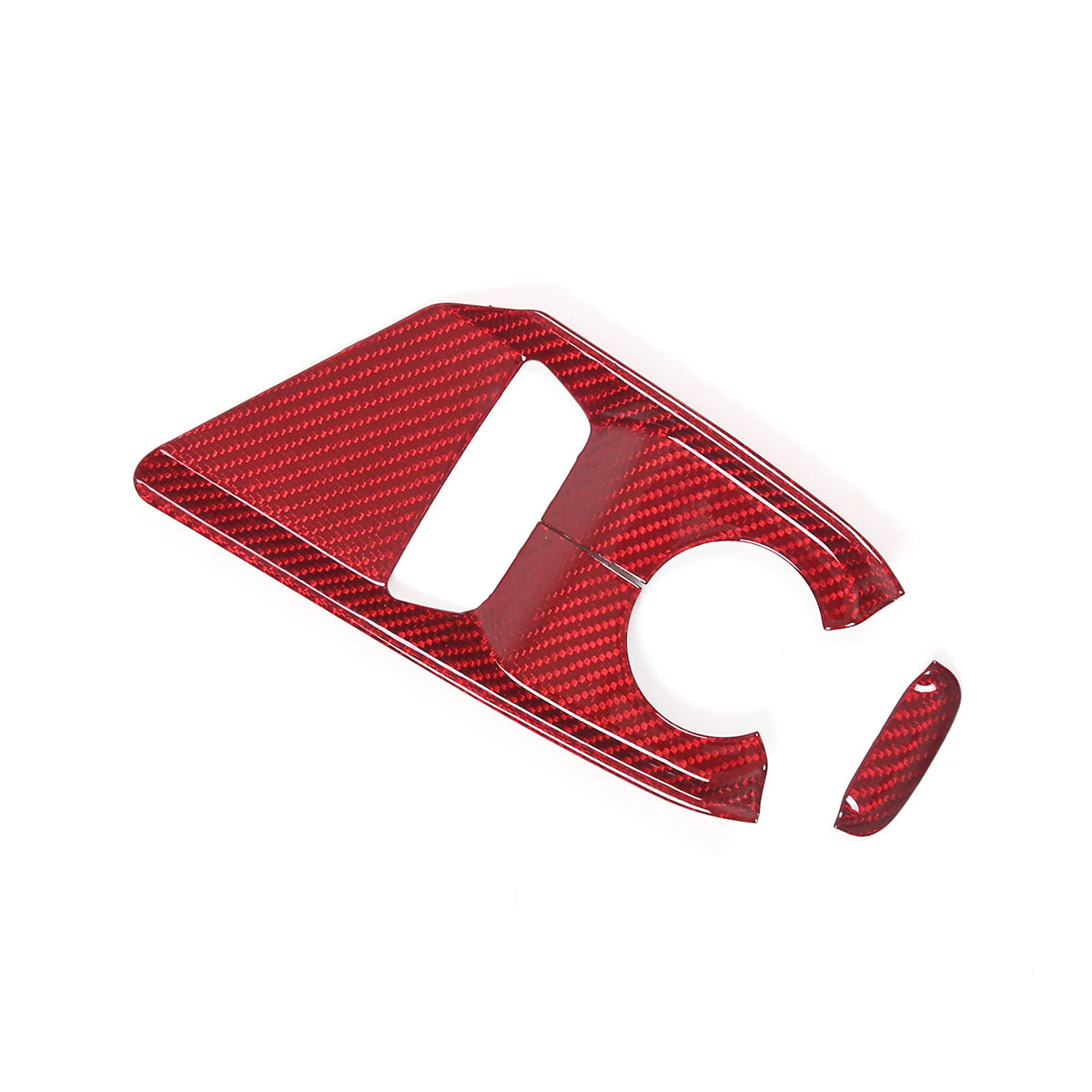 Red Real Carbon Fiber Transmission Button Frame Trim Set Cover For Corvette C8 16