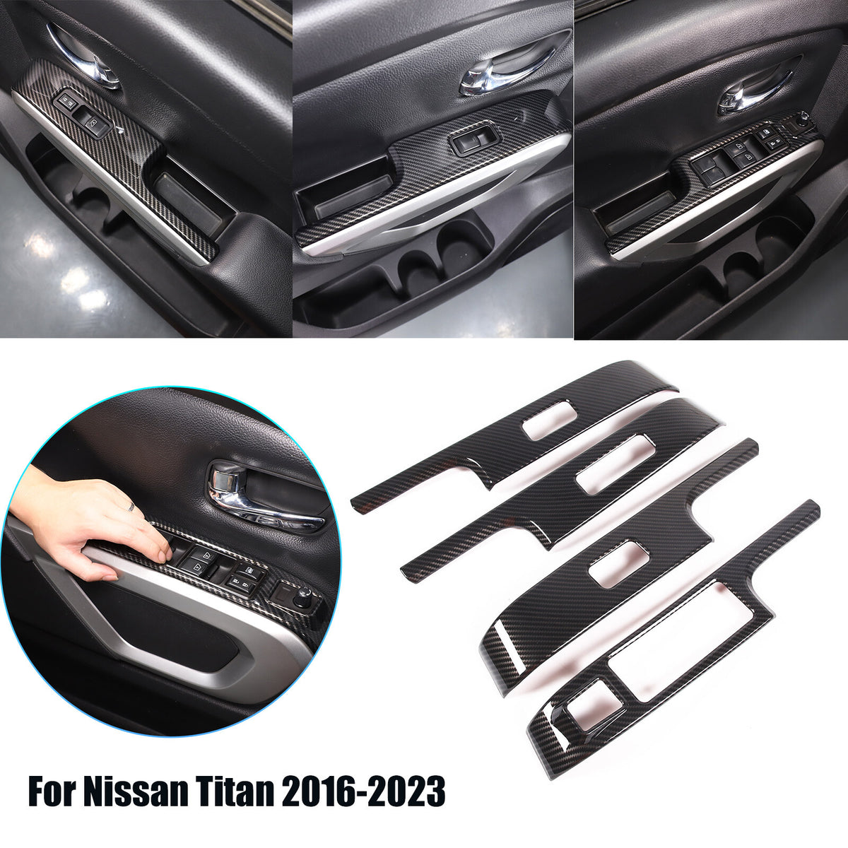 Center Console Interior Trim Cover Full Set Kit For Nissan Titan 4 door 2020-24 2