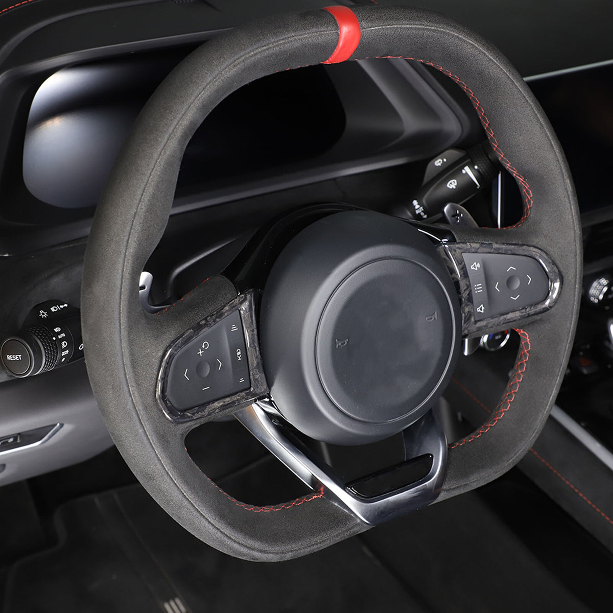 Forged Real Carbon fiber Steering Wheel Button Cover Trim For Lotus EMIRA 21-25 9