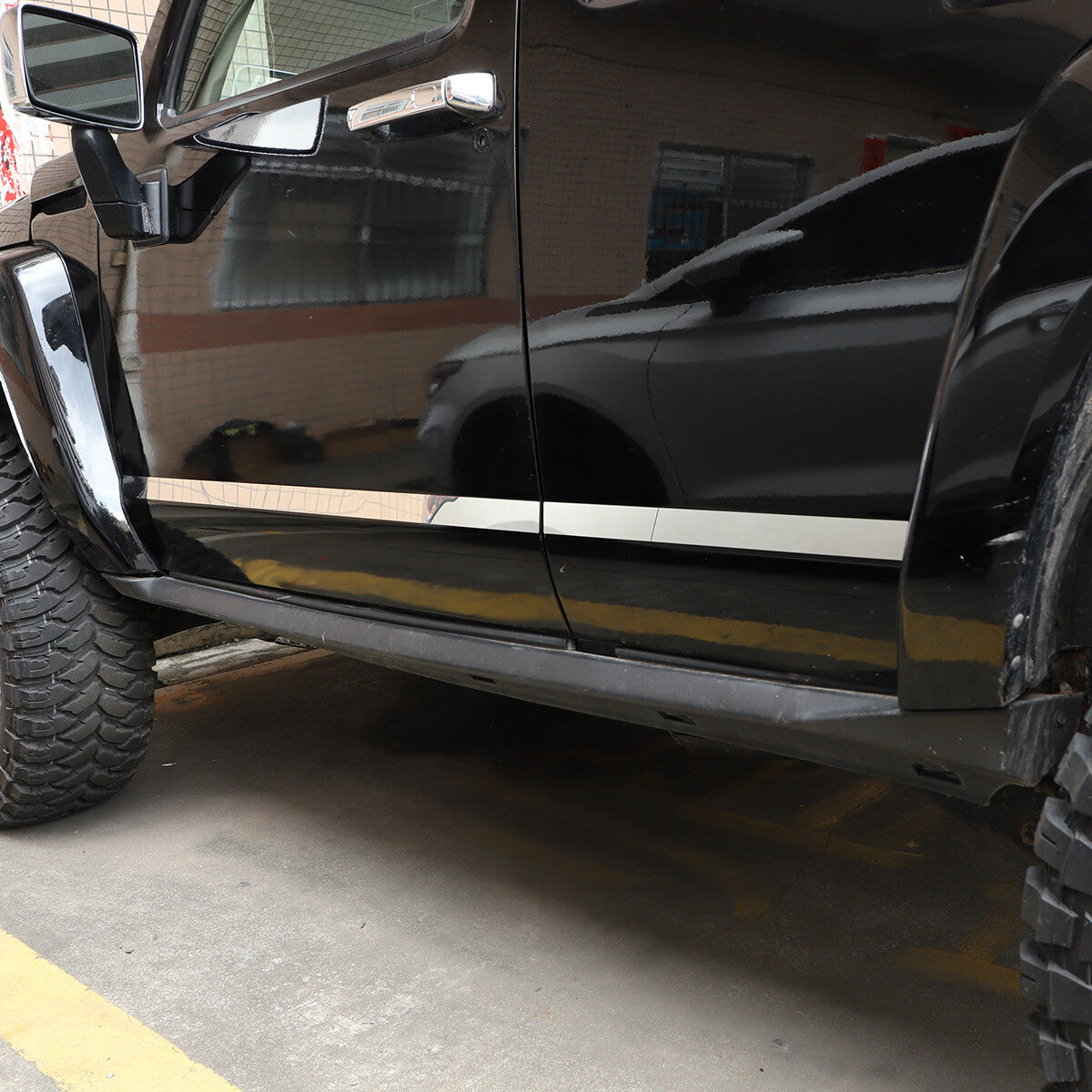 Steel Door Side Body Protector Molding Cover Trim Cover For Hummer H3 05-09 2