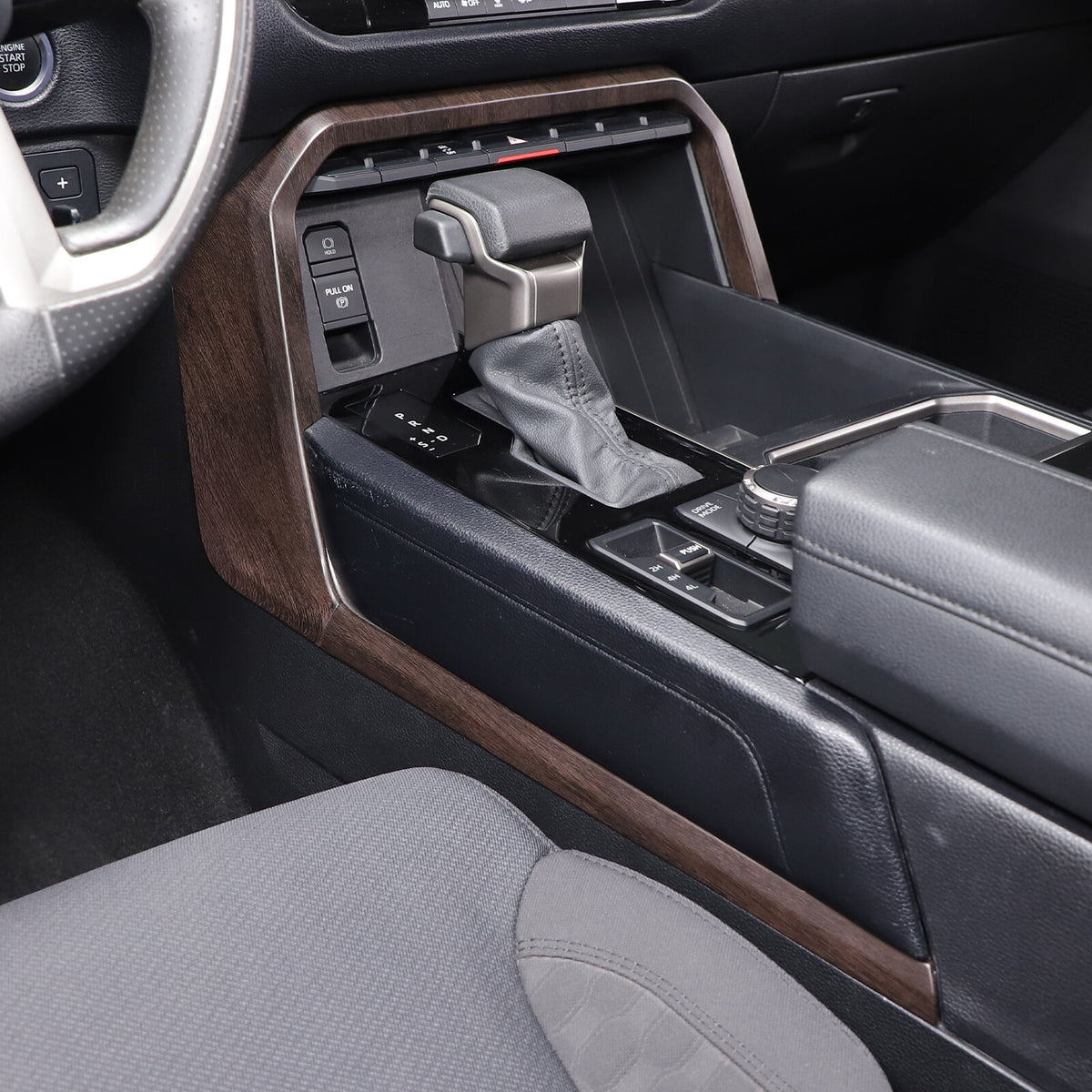 Oak Grain ABS Center Console Side Trim For Toyota Tundra Sequoia 2022-2026 US 7