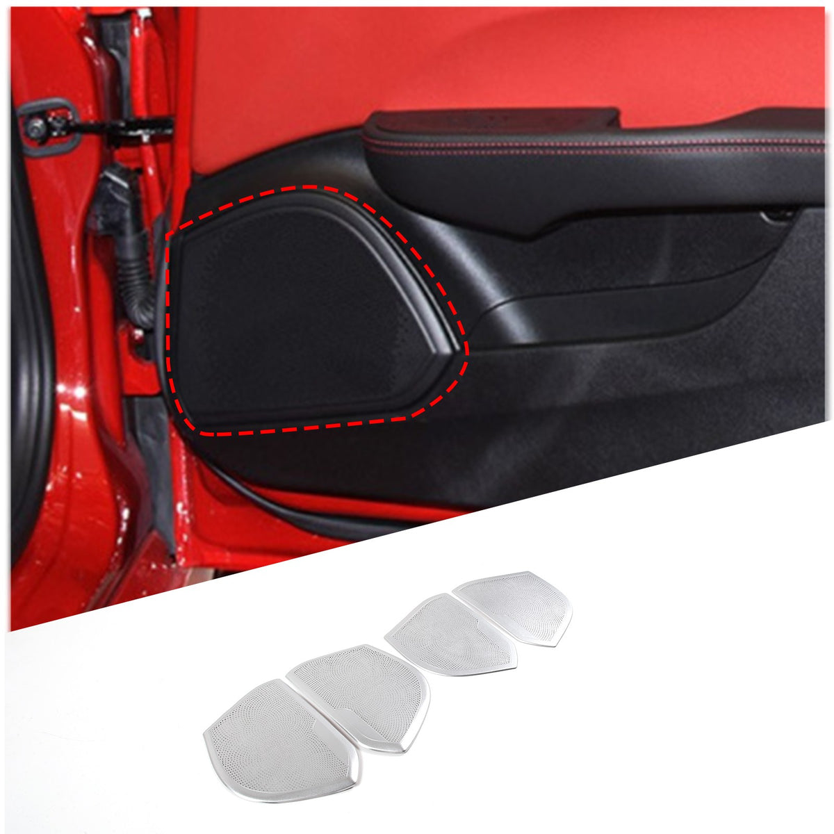 Stainless Steel Door Speaker Grill Trim For Alfa Romeo Giulia 952 2017-2020 8