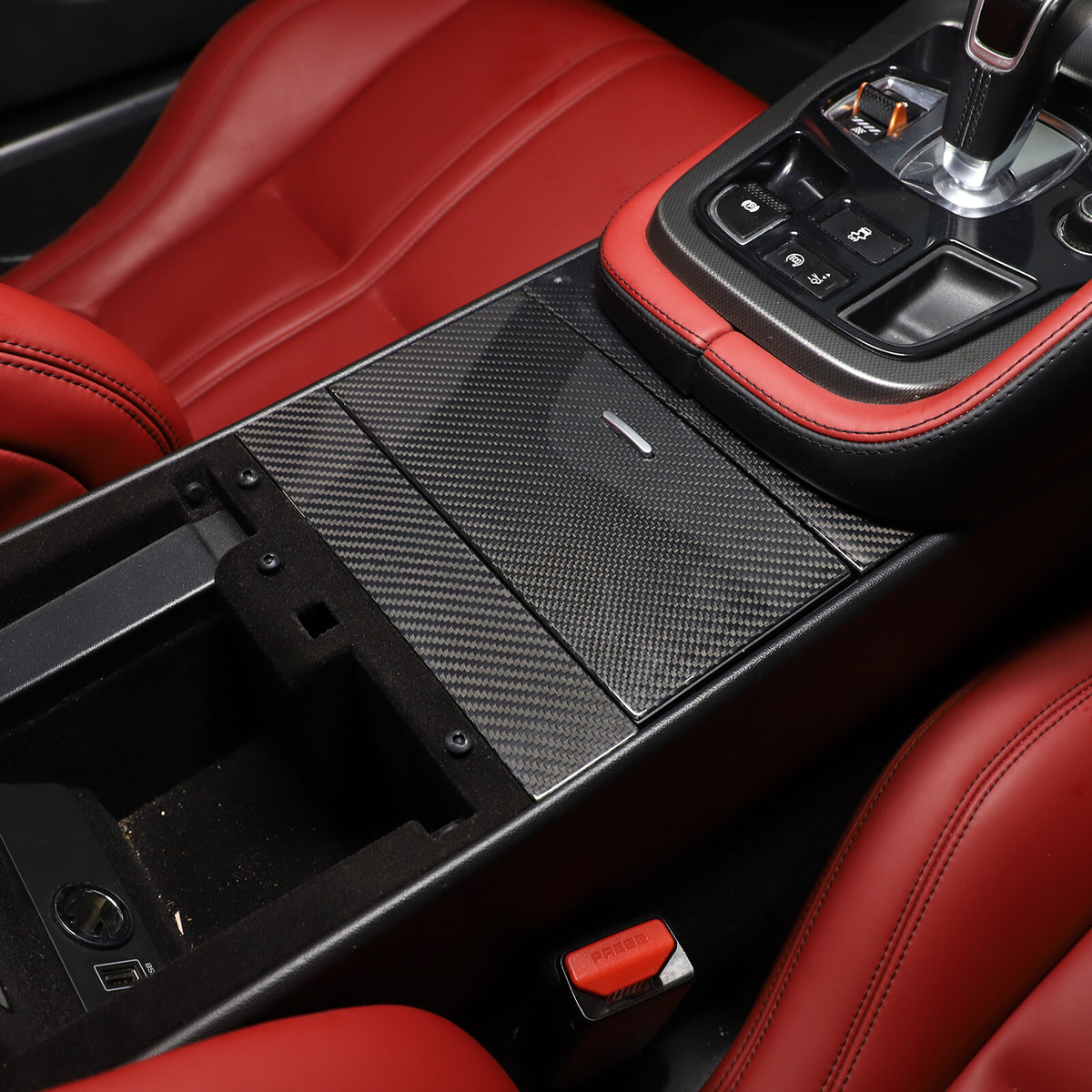 Real Carbon Fiber Interior Center Console Panel Trim For Jaguar F-TYPE 2013-24 8