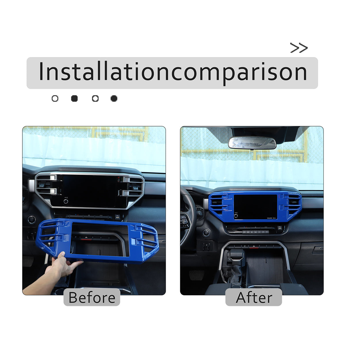 ABS Blue Car Center Panel Trim Interior Accessories For Toyota Tundra 2022-2026 - Variants 6-10 30