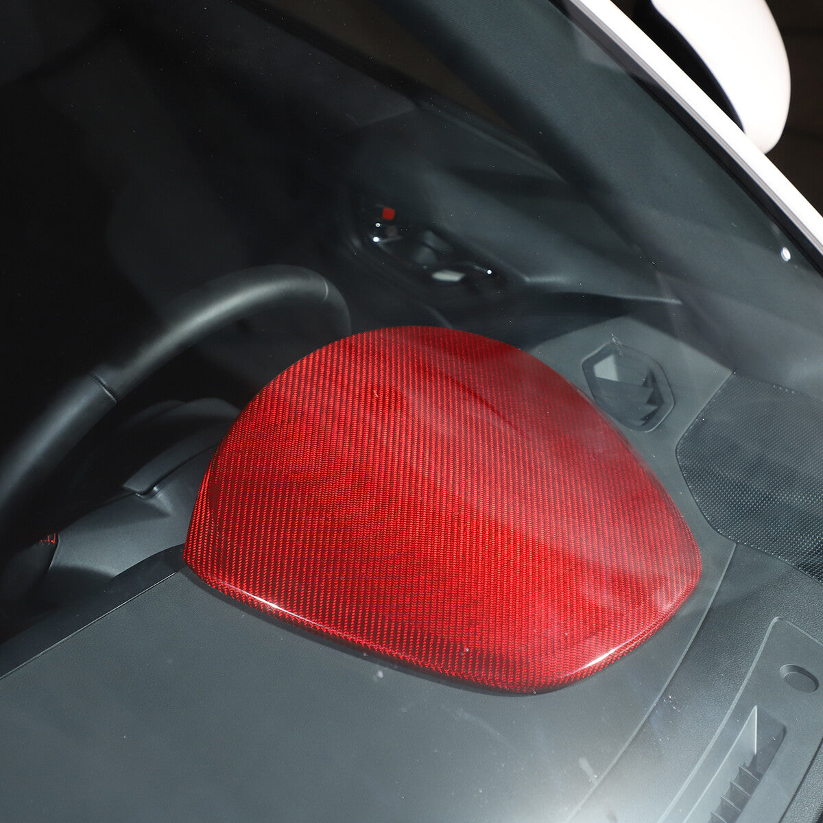 Red carbon Fiber Dashboard Shade panel Trim Bezel For Toyota 86/Subaru BRZ 2022+ 6