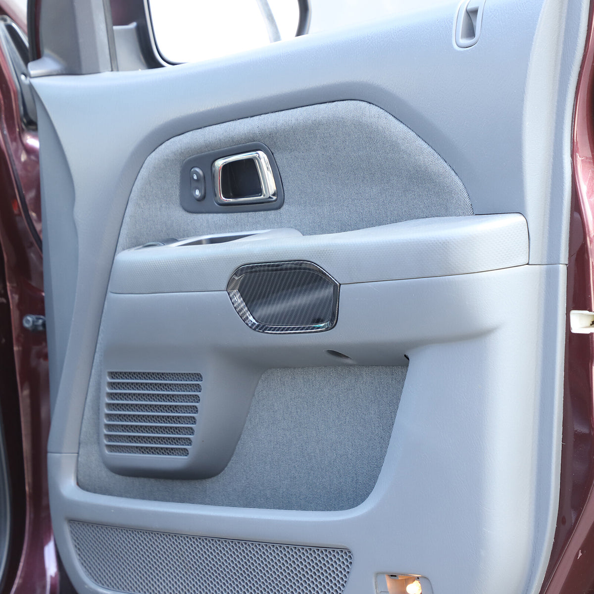 ABS Carbon Fiber Door Panel Armrest Handle Bowl Cover Trim For Honda Pilot 03-08 7