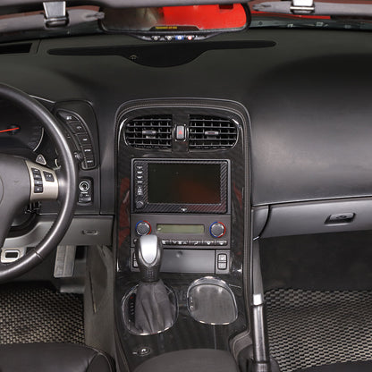 Real Carbon Fiber Center Navigation Screen Trim Cover For Corvette C6 2005-13 12