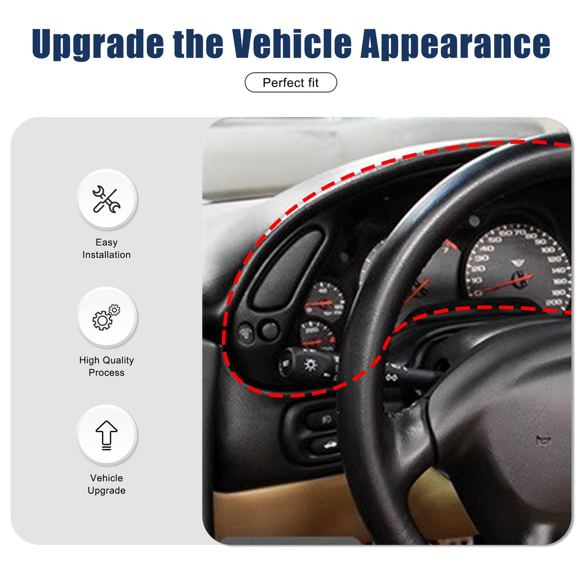Real Carbon Fiber Instrument Panel Cover Trim Frame For Corvette C5 1998-2004 13