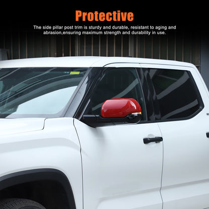 Red ABS Side Mirror Cover Trim with Turn Signal For Toyota Tundra/Sequoia 22+ US 23