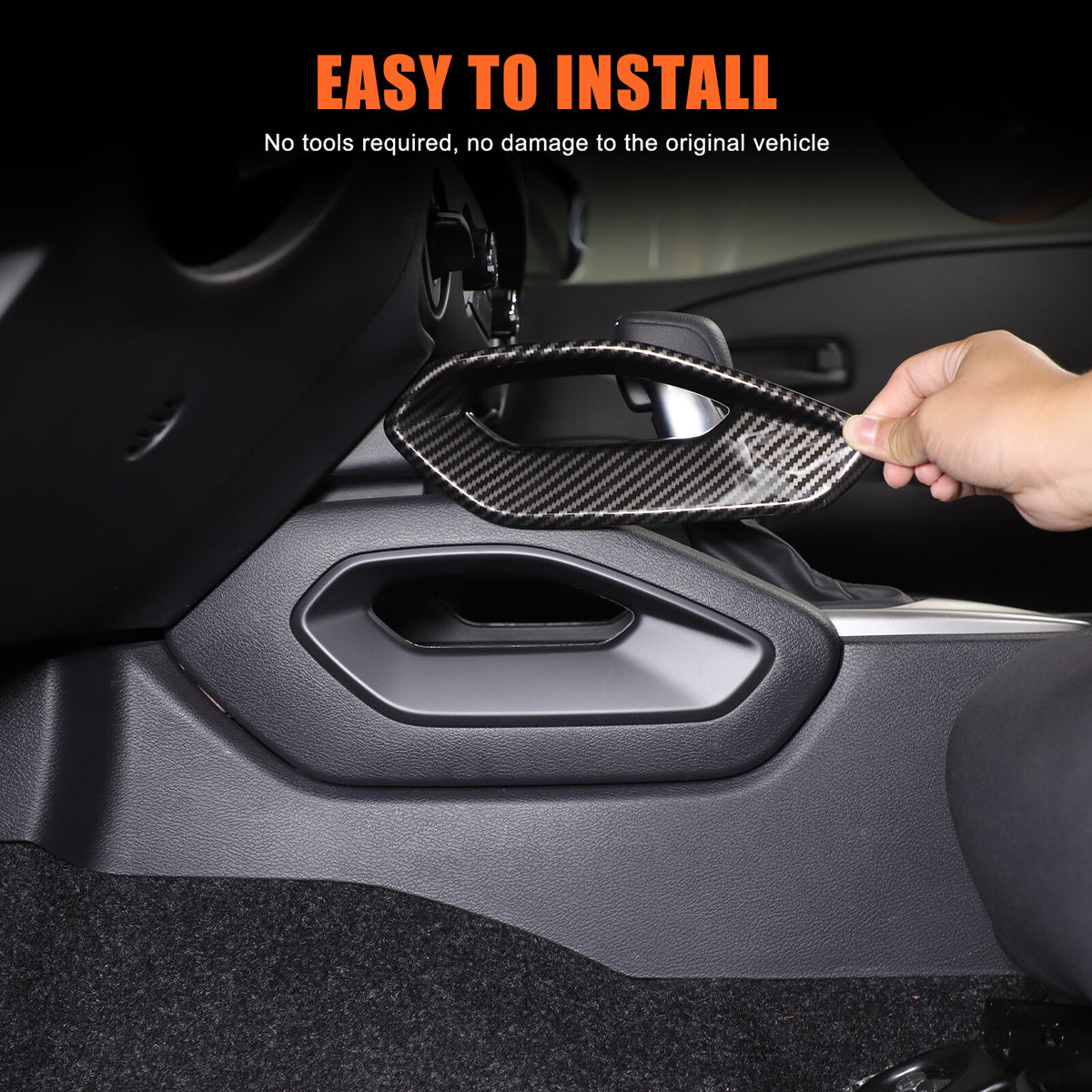 Carbon Fiber ABS Center Console Side Armrest Trim For Nissan Frontier 2022+ US 7