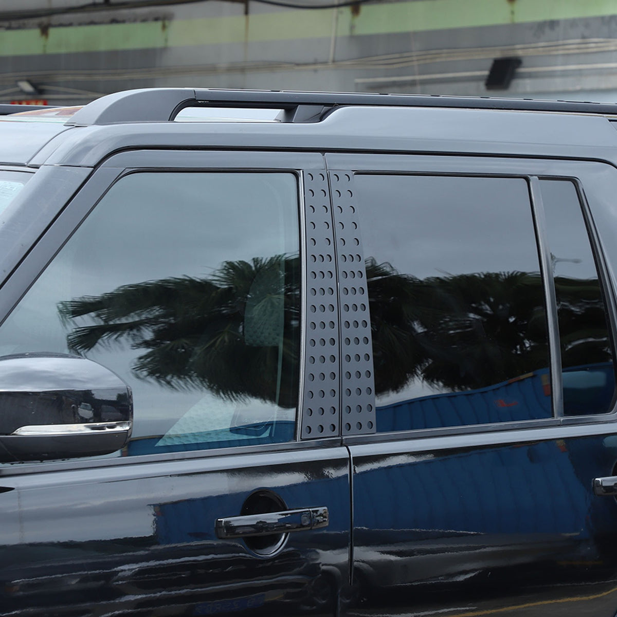 Black Alloy Window Center Pillar Trim Panel For Land Rover Discovery 3&4 04-16 5