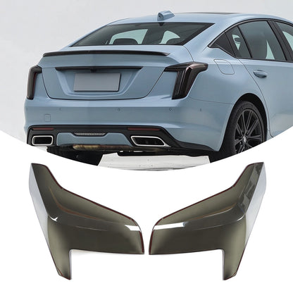 Smoke Black ABS Tail Light Lens Cover Overlay For Cadillac CT5 2020-2026 3