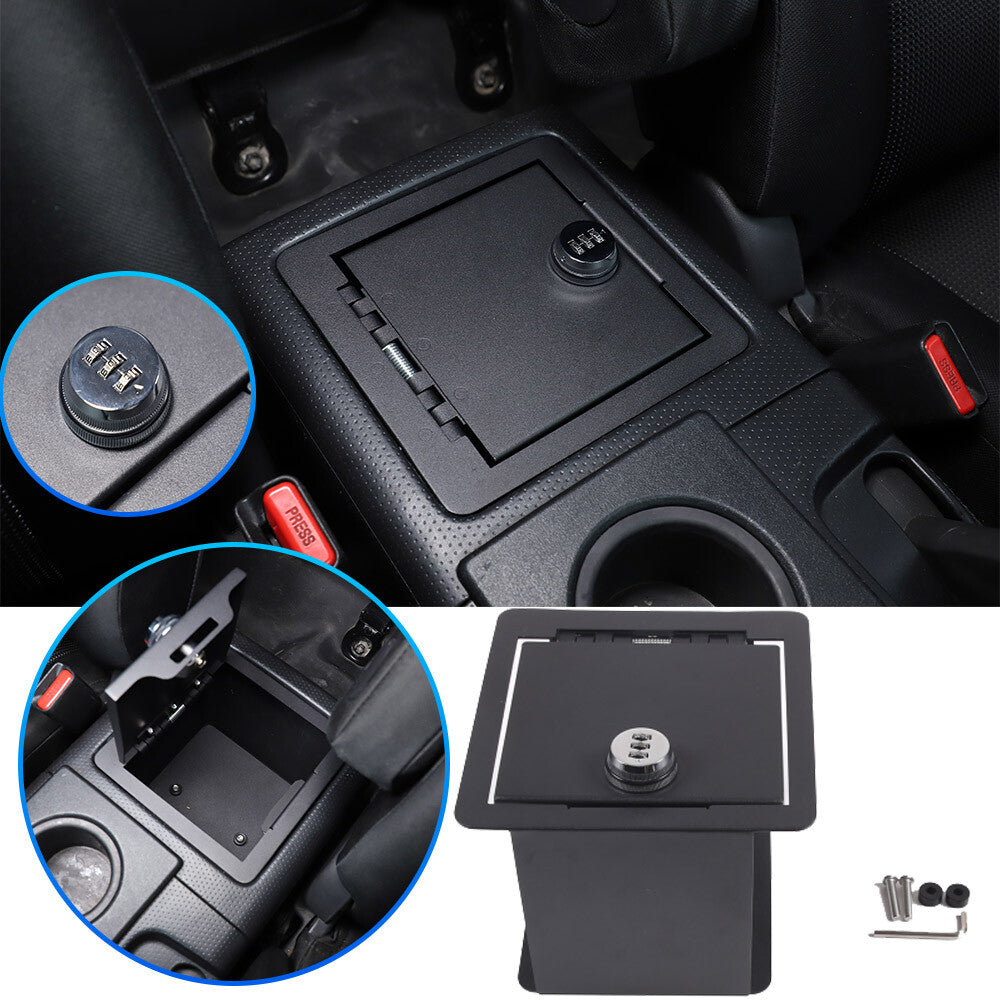 Center Console Safe Interior Storage Box With Lock For Toyota FJ Cruiser 07-21 1