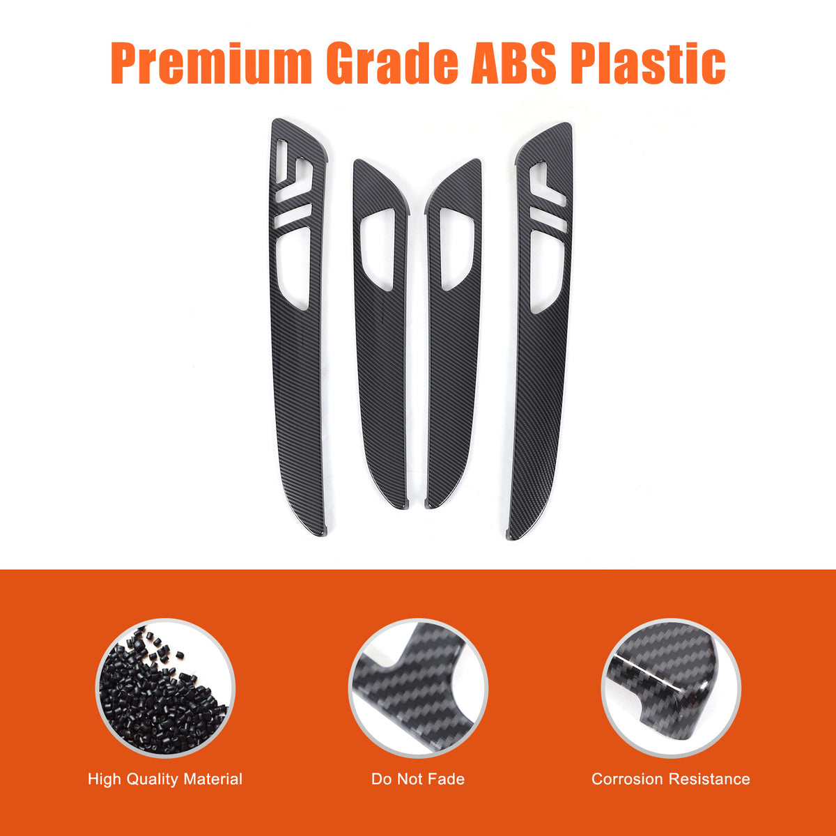 ABS Carbon Fiber Interior door Panel Trim For Benz GLE GLS ML GL W166 2013-19 10