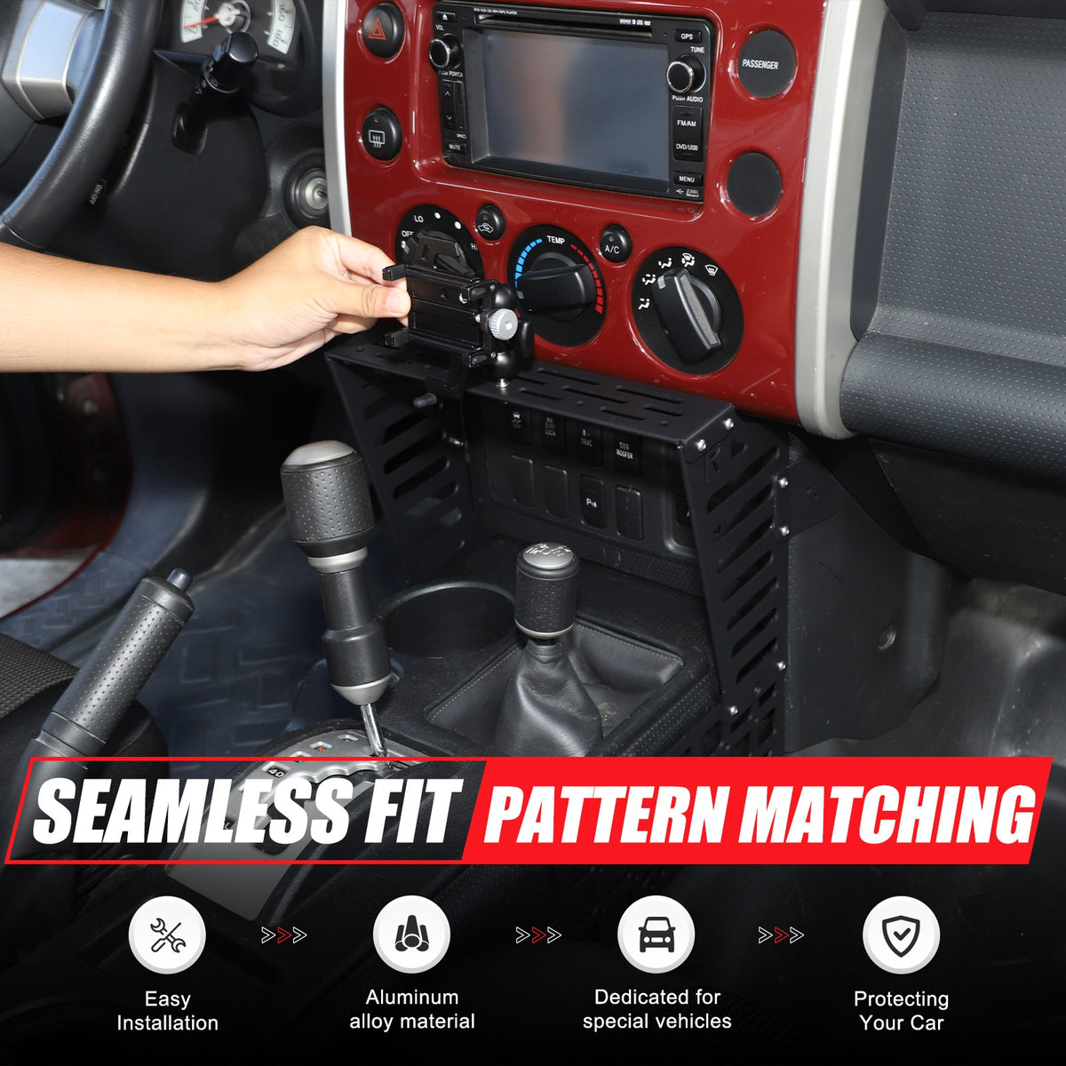 Off Road Center Console Molle Panel Device Mount For Toyota FJ Cruiser 07-21 7