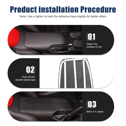 Honeycomb Carbon Fiber Center Console Armrest Box Cover For Corvette C6 2005-13 18