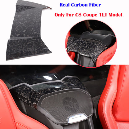Forged Real Carbon Rear Speaker Top Panel Cover For C8 Corvette Coupe 1LT 20-26 1