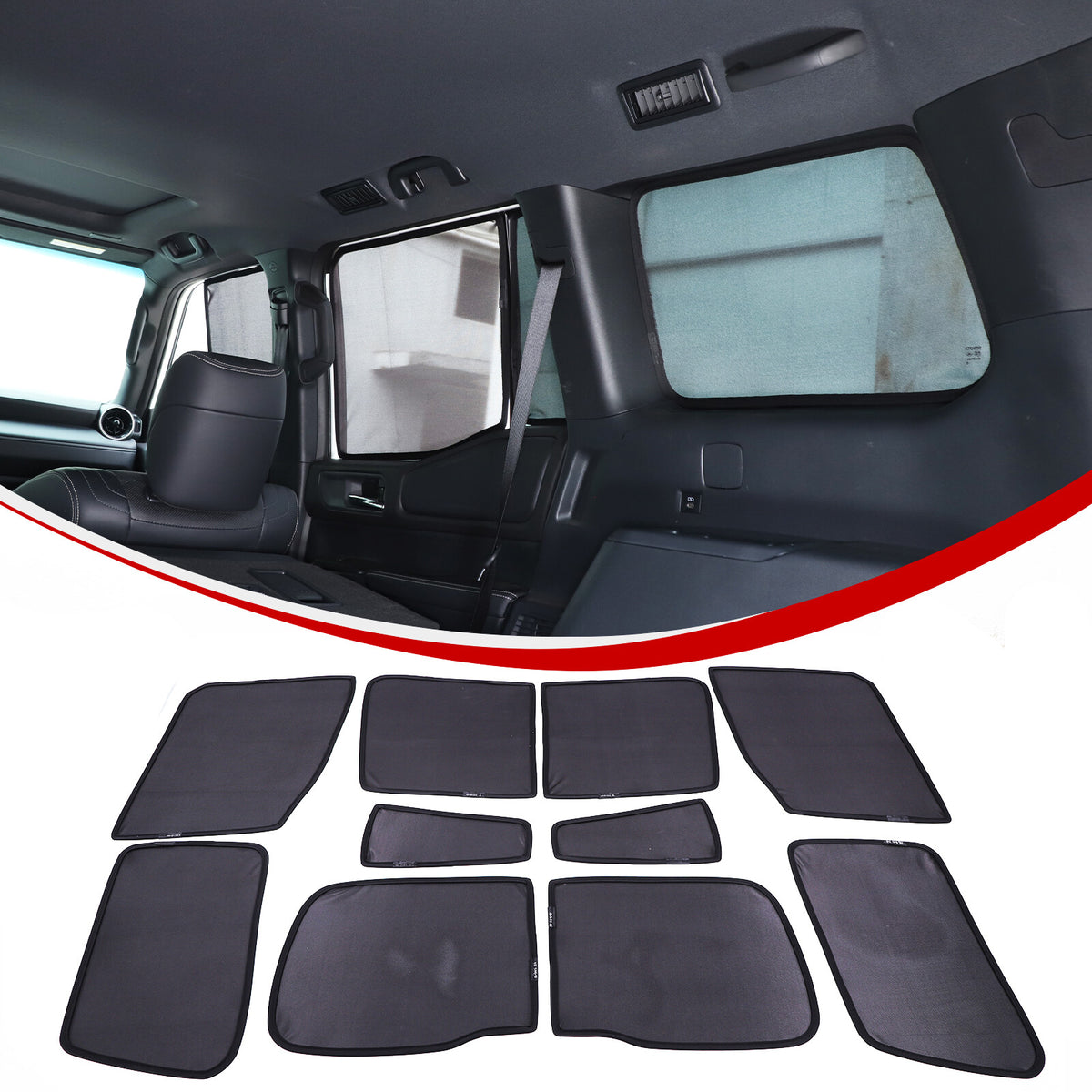 Window Screen Sun Shade Mesh Cover Windshield For Toyota Land Cruiser LC250 24+ 17