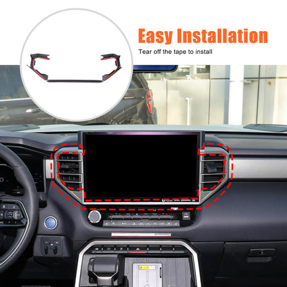 ABS Carbon Fiber Center Air Vent Panel Cover Trim For Toyota Tundra/Sequoia 23+ 1
