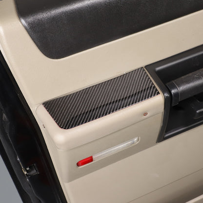 Carbon Fiber Interior Door Armrest Panel Trim Sticker For Hummer H2 2003-09 5