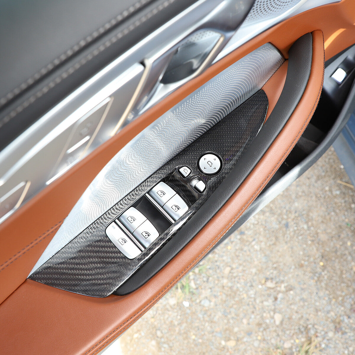 Carbon Fiber Window Lift Trim Cover For BMW 8 Series G14 G15 840i M850 2019-2022 6