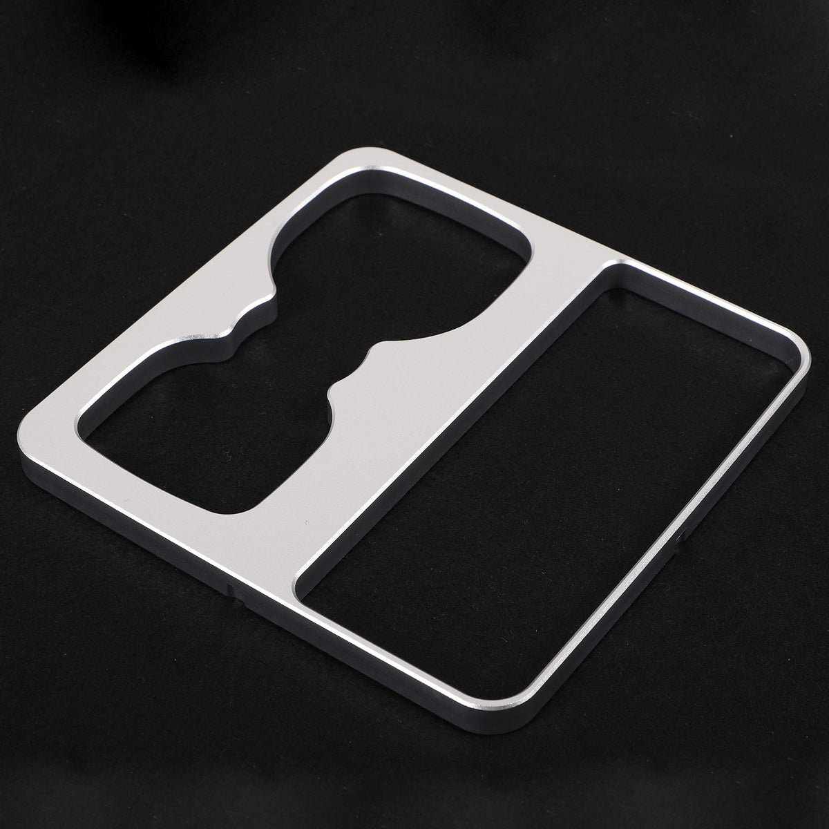 Silver Aluminum Cup Holder Elevation Pad Trim For LR Defender L663 2020-2021 10