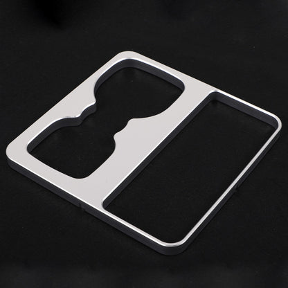 Silver Aluminum Cup Holder Elevation Pad Trim For LR Defender L663 2020-2021 10
