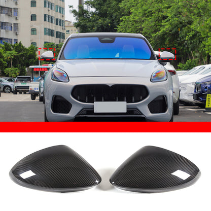 Real Carbon fiber Side Rear Mirror Cover Caps For Maserati Grecale 2022-2023 2