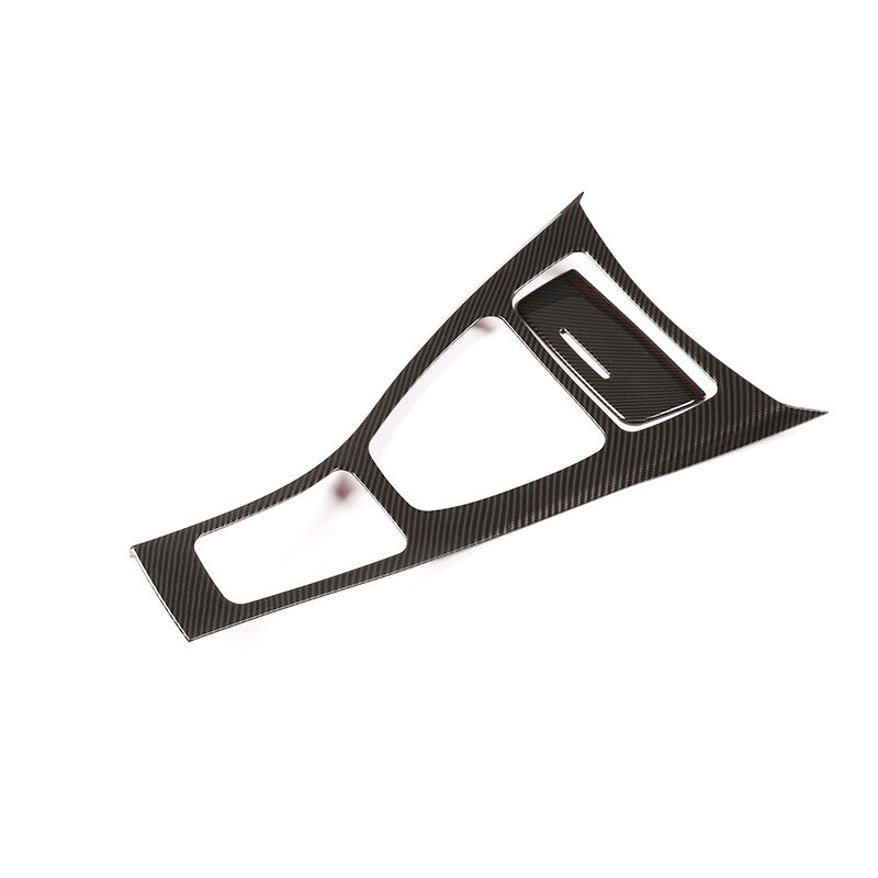 For BMW 3 Series E90 05-12 ABS Carbon Fiber Middle Console Gear Shift Panel Trim 3