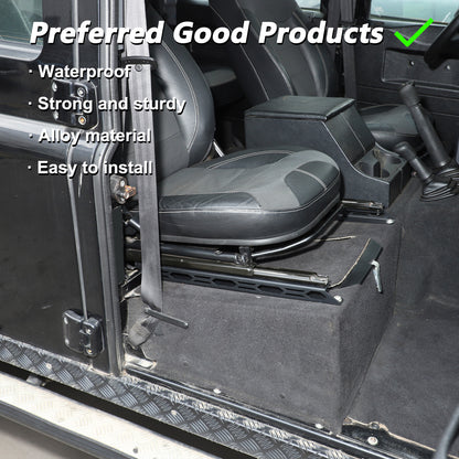 Black Steel Front Seat Adjustment Bracket Trim For LR Defender L316 2004-2018 22