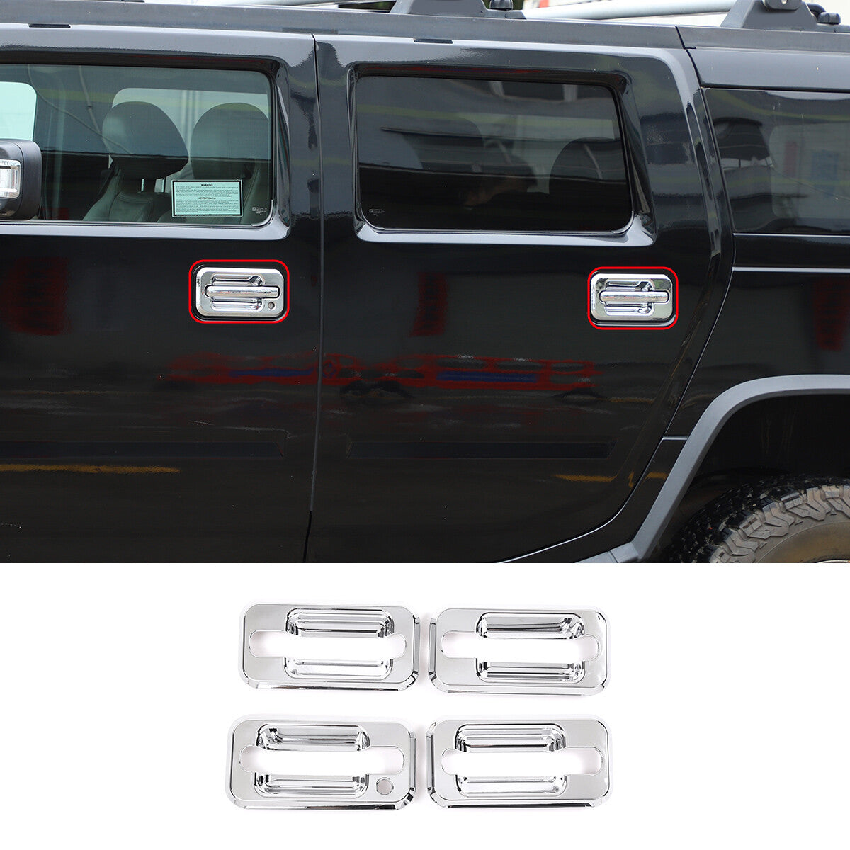 Silver Chrome Exterior Door Handle Mirror Hood Vent Trim Kit For Hummer H2 03-09 41