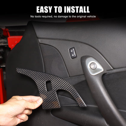 Real Carbon Fiber Children Lock Button Frame Trim Cover For Corvette C6 2005-13 3