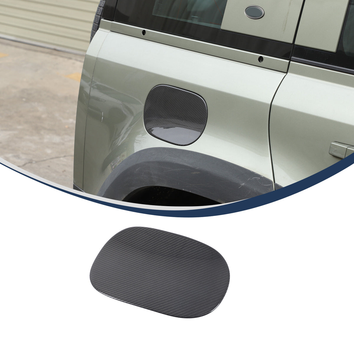 Real Dry Carbon Fiber Fuel Tank Cap Trim Cover For LR Defender L663 2020-25 2