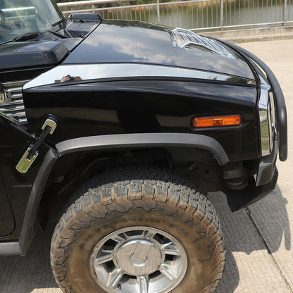 Chrome Steel Exterior Rocker Panel Trim Hood Deck Vent Set For Hummer H2 03-09 5