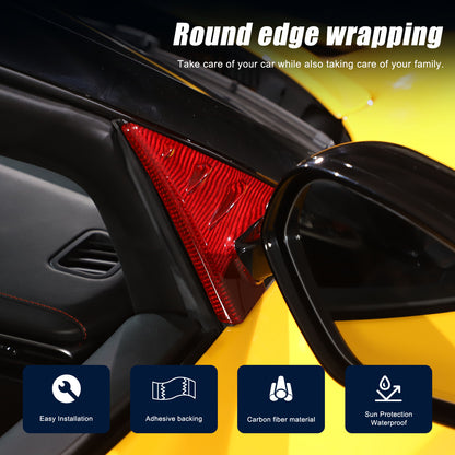 Red Real Carbon Fiber Interior Exterior Conosle Trim Cover For Lotus EMIRA 21-25 172