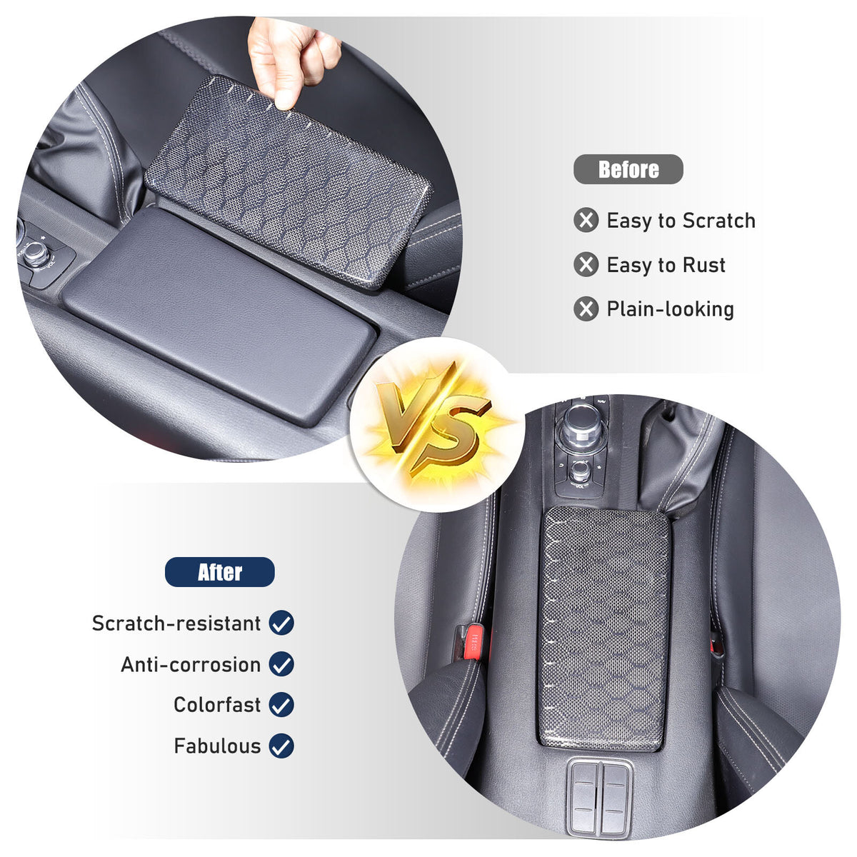Real Honeycomb Carbon Fiber Center Armrest Box Cover Trim For Mazda MX-5 2016+ 19