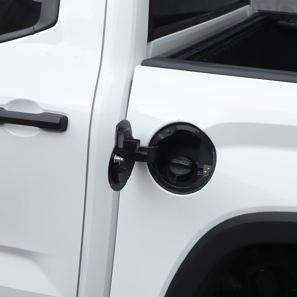 Steel Locking Fuel Door Black Gas Tank Cap Cover Lock Key For Toyota Tundra 22+ 15