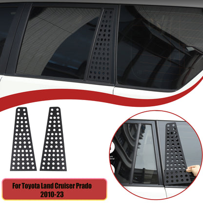 C-pillar Triangular Window Plate Trim For Toyota Land Cruiser Prado 10-23 US 1