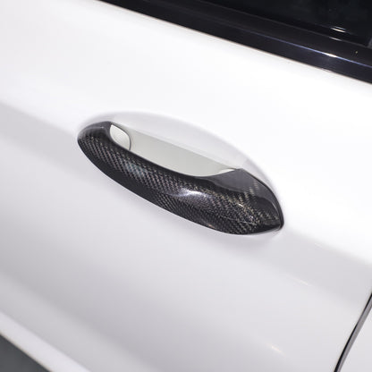 Real Carbon Fiber Exterior Outer Door Handle Cover Trim For BMW X3 G01 2018-2023 15