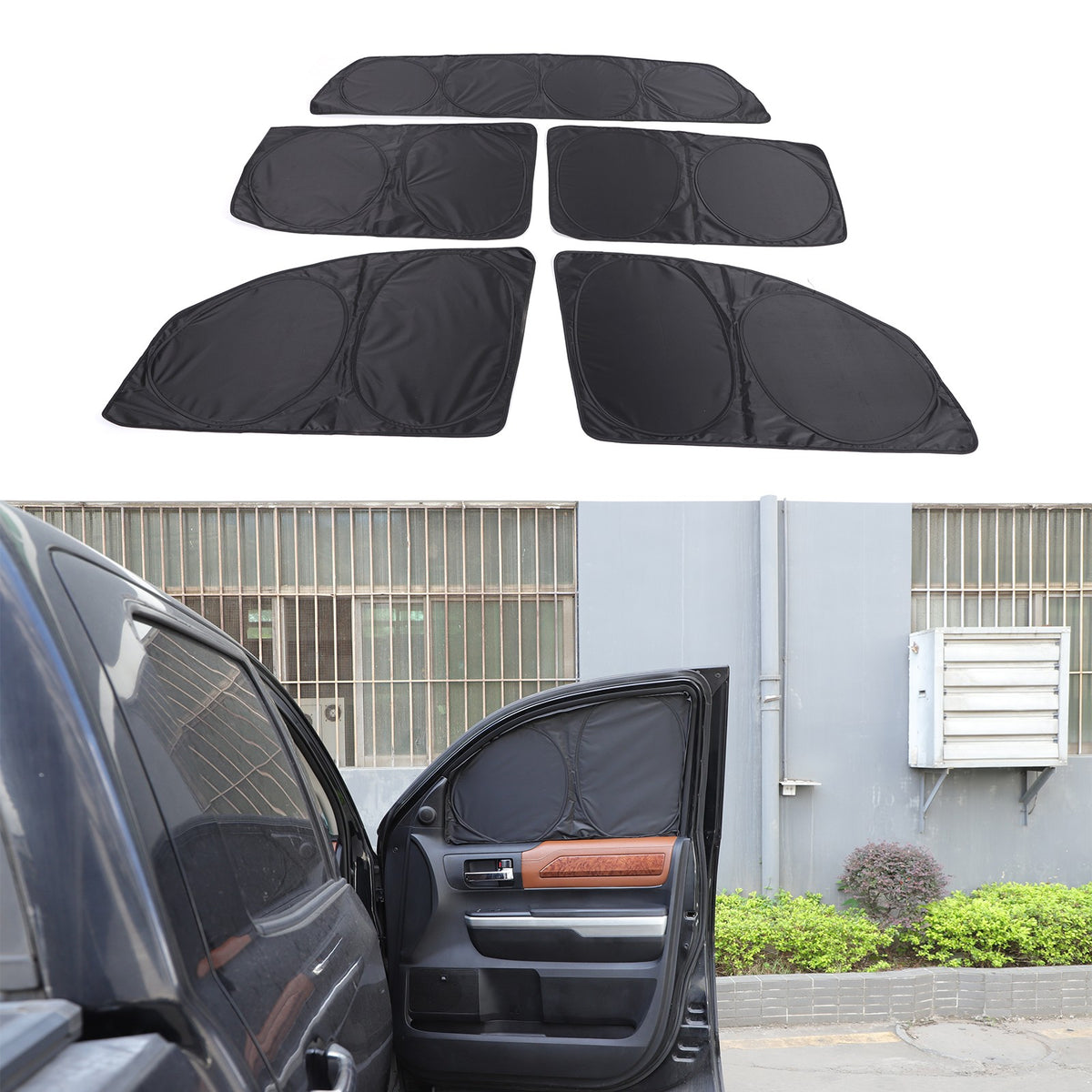 Memory Car Full Window Sunshade Cover Shades Sun Visor For Toyota Tundra 2007-21 1