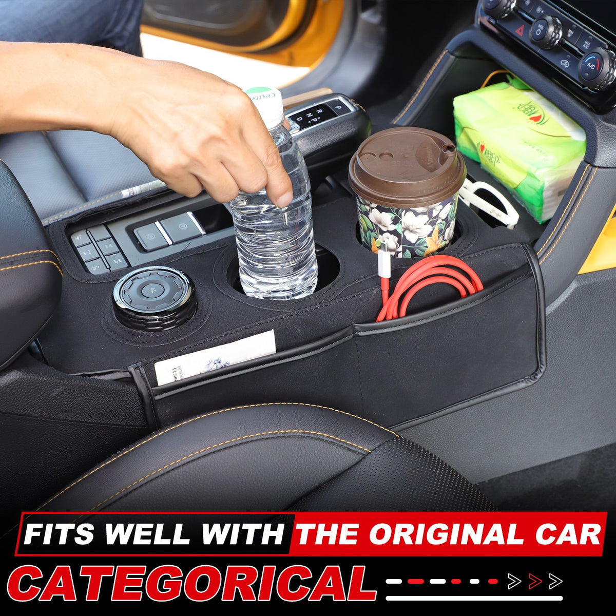 Suede Cloth Center Console Gear Shift Trim Cover For Ford Ranger T9 2023+ 9