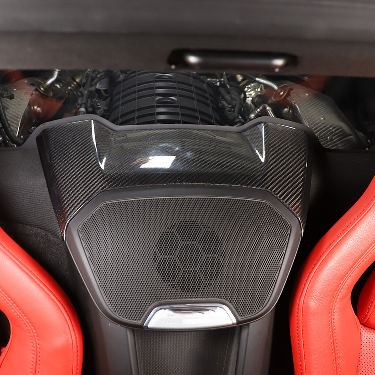 Real Carbon Fiber Wireless Charger Upper Cover Trim For C8 Corvette Coupe 1LT 5