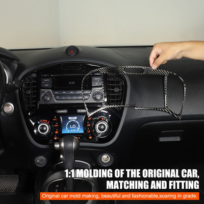 Soft Carbon Fiber Interior Center Console trim Sticker For Nissan Juke 2011-2019 108