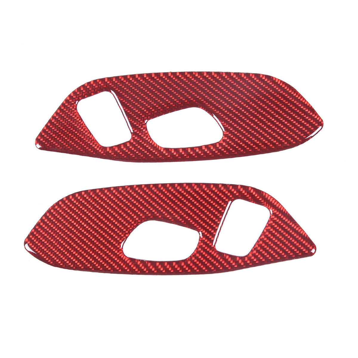 Red Soft Carbon Fiber Interior Decor Trim Kit Cover Set For Corvette C8 20-25 44