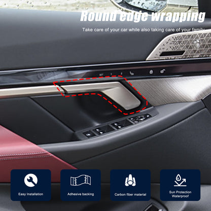 Real Carbon Fiber Interior Door Handle Cover Trim for BMW 5 Series G60 2024+ 8