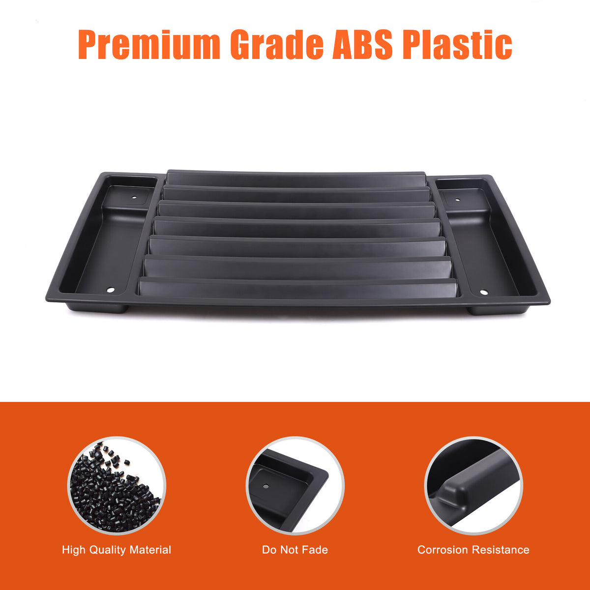 ABS Matte Black Front Hood Grille Engine Cover Trim for Hummer H2 2003-2009 21