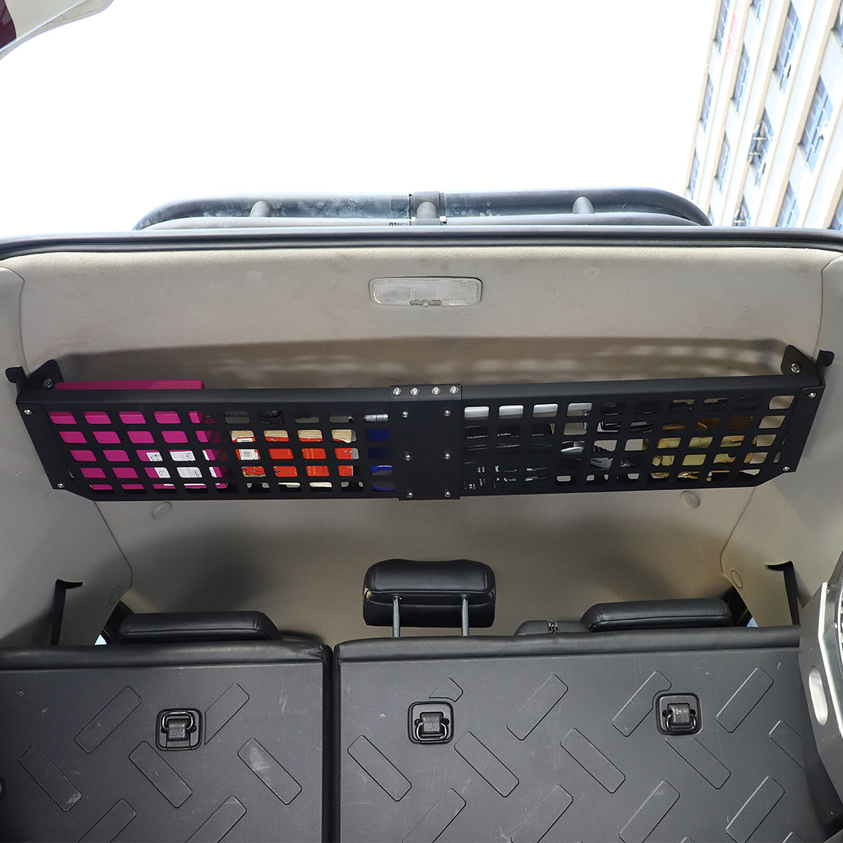 Modular Storage Overhead Molle Panel Rear Trunk Shelf for Toyota FJ Cruiser 07+ 9